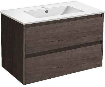 Тумба под раковину Vincea Gio 80 VMC-2G800RO подвесная R.Oak