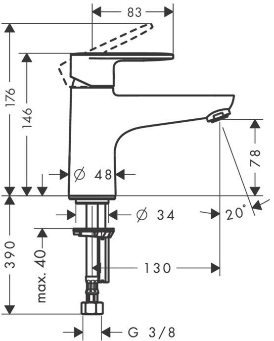Hansgrohe Vernis Blend Hansgrohe Vernis Blend Смеситель для ванны, на 1 отв., цвет: хром