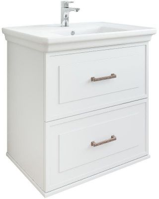 Тумба под раковину Sanflor Модена 75 С04616 подвесная Белая матовая