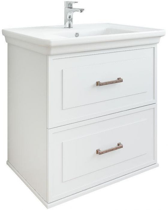 Тумба под раковину Sanflor Модена 75 С04616 подвесная Белая матовая