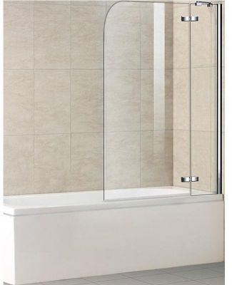 Шторка на ванну WeltWasser WW100 D2 100 10000001225 профиль Хром стекло прозрачное