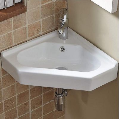 Раковина WeltWasser Aisbach 7012 GL-WT 55 10000008681 угловая Белая глянецевая