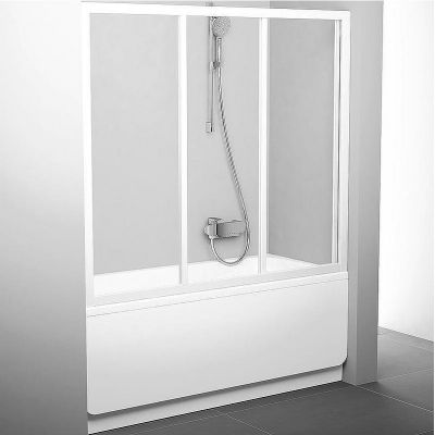 Шторка на ванну Ravak Supernova AVDP3-170 40VV0102Z1 профиль Белый стекло Transparent