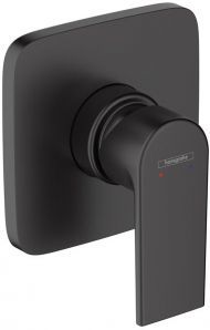 Hansgrohe Vernis Shap Смеситель для душа, однорычажный, встраиваеемый, внешняя часть, цвет: матовый черный