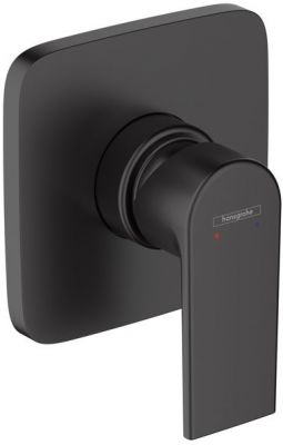 Hansgrohe Vernis Shap Смеситель для душа, однорычажный, встраиваеемый, внешняя часть, цвет: матовый черный