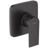 Hansgrohe Vernis Shap Смеситель для душа, однорычажный, встраиваеемый, внешняя часть, цвет: матовый черный