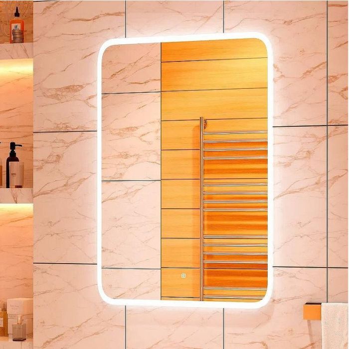 Зеркало Континент Glamour 700х1200 ЗЛП236 с подсветкой с сенсорным выключателем