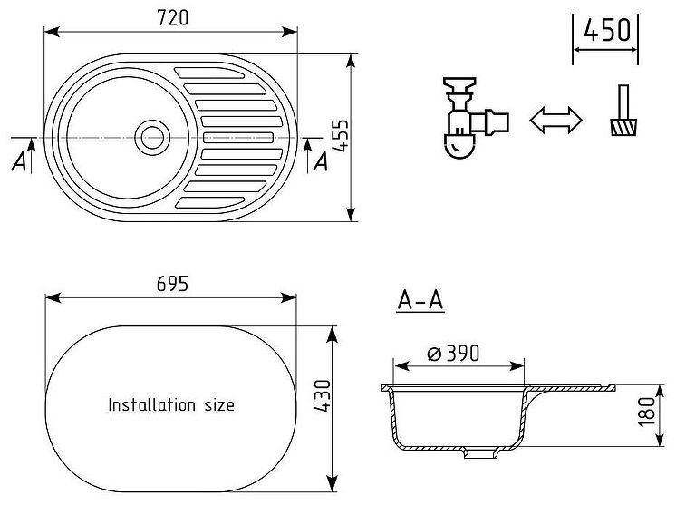 Кухонная мойка Ulgran Classic U-107-307 Терракот Кухонная мойка Ulgran Classic U-107-307 Терракот