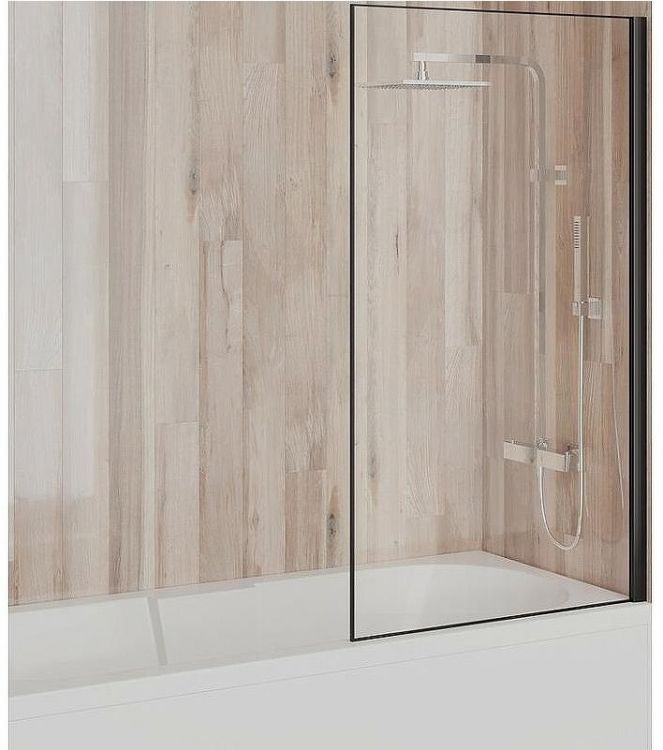 Шторка на ванну Paini 70x140 Paini-ScreenWT70C профиль Черный матовый стекло прозрачное Шторка на ванну Paini 70x140 Paini-ScreenWT70C профиль Черный матовый стекло прозрачное