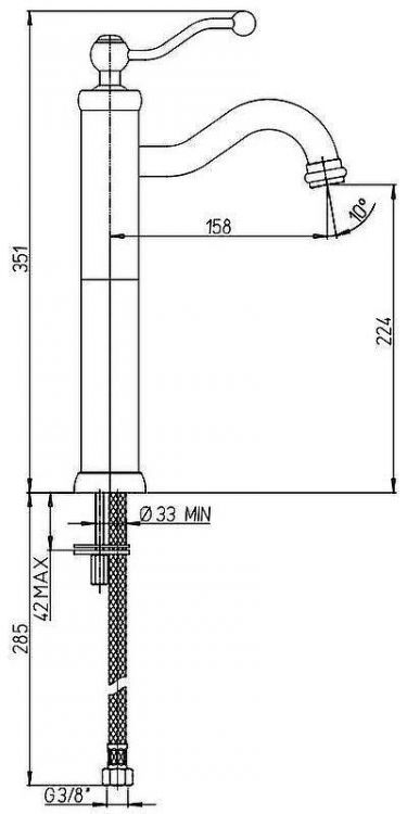 Смеситель для раковины Paini Duomo 88F3205LL Старая бронза Смеситель для раковины Paini Duomo 88F3205LL Старая бронза