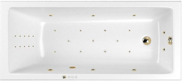 Акриловая ванна Whitecross Wave 170x70 0101.170070.100.ULTRANANO.GL с гидромассажем