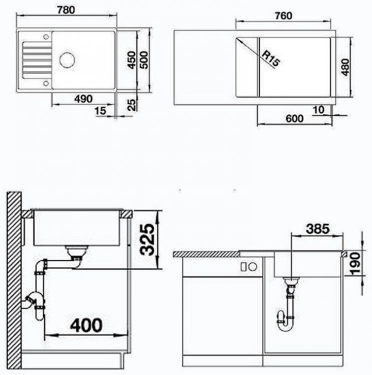 Кухонная мойка Blanco Zia XL 6 S Compact 523277 Белая