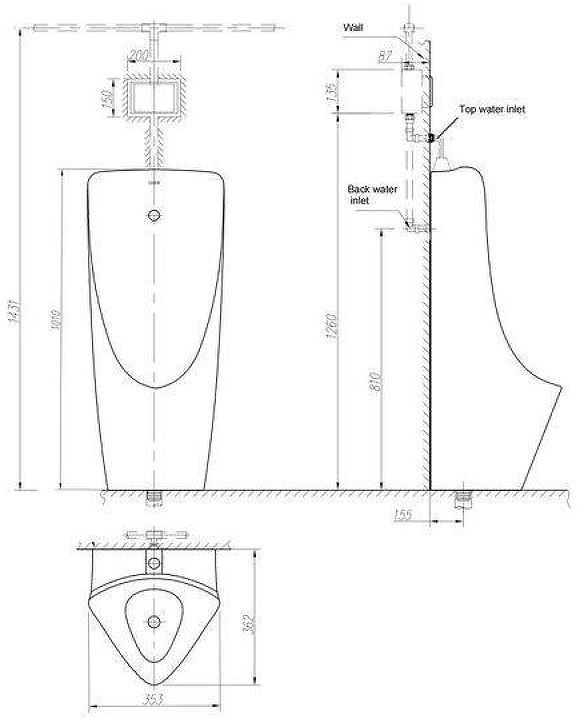 Писсуар Arrow AN633 цвет Белый