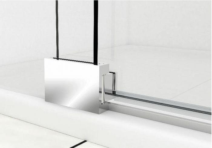 Душевая дверь Vincea Extra 90 VDP-1E8090CLGM профиль Вороненая сталь стекло прозрачное