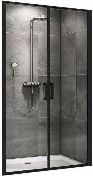 Душевая дверь Abber Sonnenstrand 100 AG04100BC профиль Черный стекло прозрачное