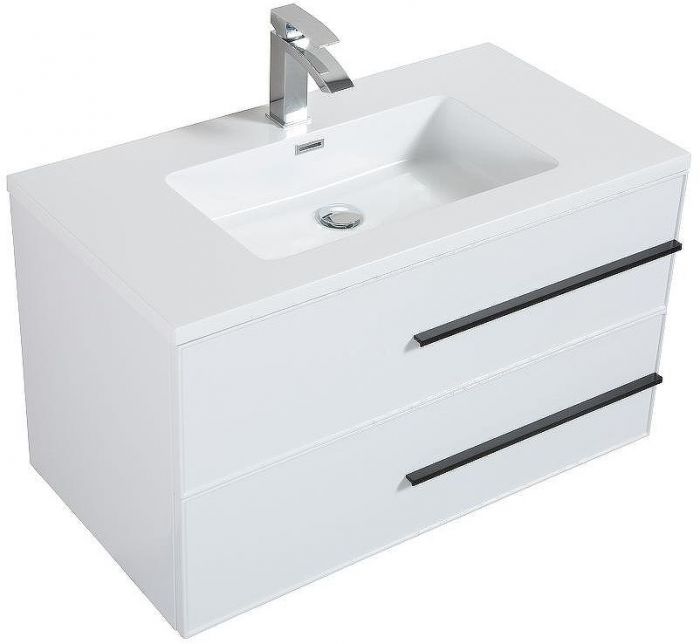 Тумба с раковиной Parly Spa Bella 70 Bella70 10142 подвесная Белая глянцевая