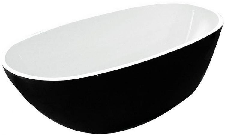 Акриловая ванна Esbano Sophia 170x85 ESVASOPHB Черная Белая без гидромассажа