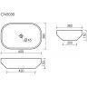 Умывальник CERAMICANOVA Element чаша накладная прямоугольная CN5030