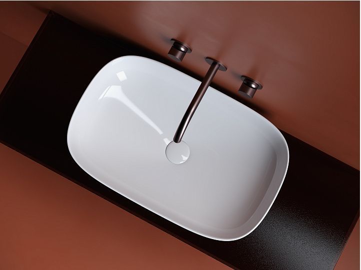 Умывальник CERAMICANOVA Element чаша накладная прямоугольная CN5030