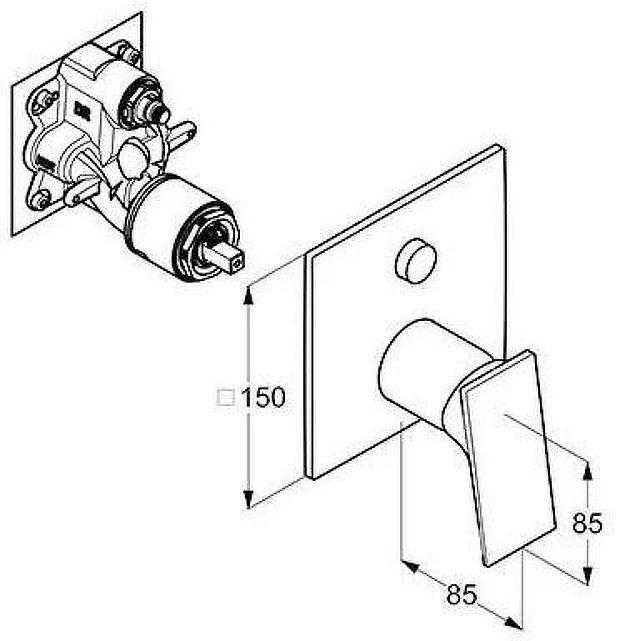 Смеситель для душа Kludi Decus 54759N175 цвет Бронза брашированная