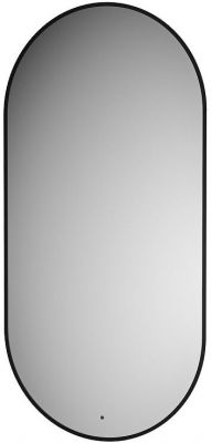 Зеркало Defesto Aura 60х120 DF 2936R с подсветкой 31W-3000K/ИК - выключатель/Теплый белый свет/Черная рама