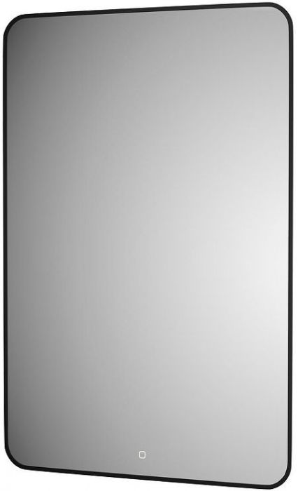 Зеркало Defesto Aura 80х120 DF 2980S с подсветкой 38W-3000K/Сенсорный выключатель/Теплый белый свет/Черная рама