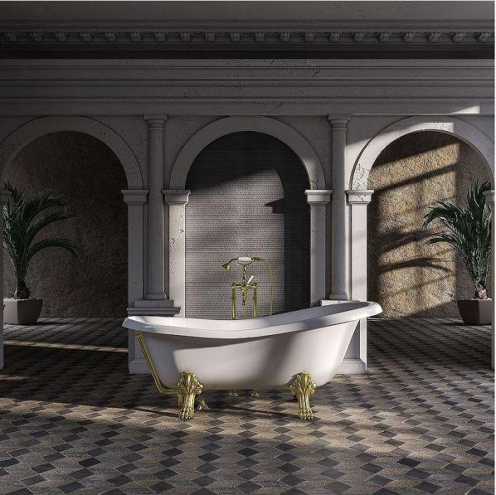 Ванна из искусственного камня Veragio Markiza 185x82 30256 без гидромассажа