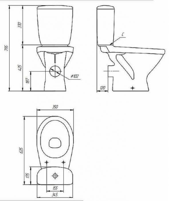 Унитаз компакт Cersanit Trento S-KO-TR011-3/6-PL-w с бачком и сиденьем Микролифт