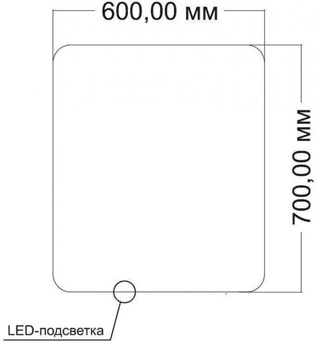Зеркало Vincea 60 VLM-3BE6007-2 с подсветкой с сенсорным выключателем с подогревом и диммером