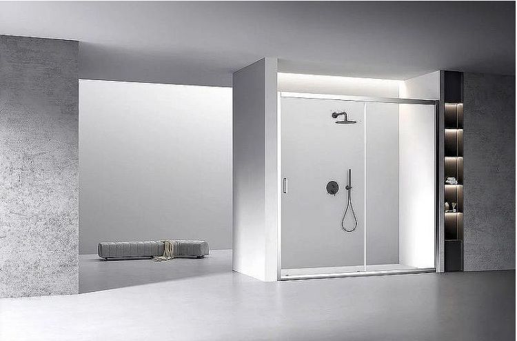 Душевая дверь Veconi Vianno VN-60 160 VN60-160-01-C5 профиль Хром стекло прозрачное