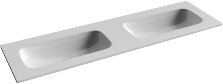 Раковина накладная SANCOS мебельная CERAMICANOVA Grace прямоугольная 1610x457x137 мм, с двумя чашами без отверстий под смеситель, цвет белый, CN7023wx, CN7023wx
