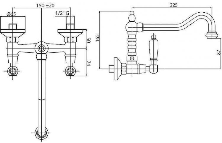 Смеситель для кухни Cezares First-LLP-03/24-Bi Золото 24 карат Смеситель для кухни Cezares First-LLP-03/24-Bi Золото 24 карат