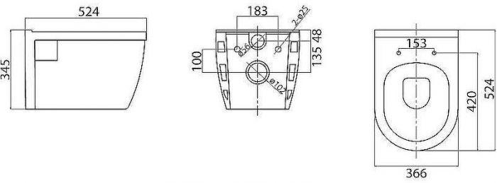 Унитаз BelBagno Loto BB070CHR/SC подвесной с сиденьем Микролифт