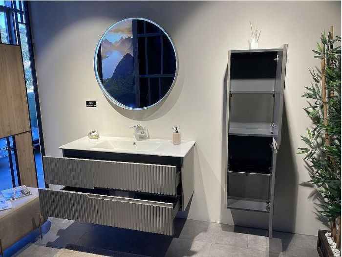 Тумба с раковиной Orka Moonlight 120 5001508 подвесная Бежевая матовая