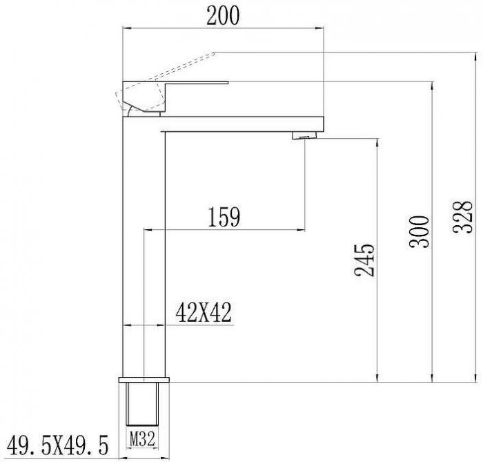 Смеситель для раковины Fmark FS8711H цвет Черный
