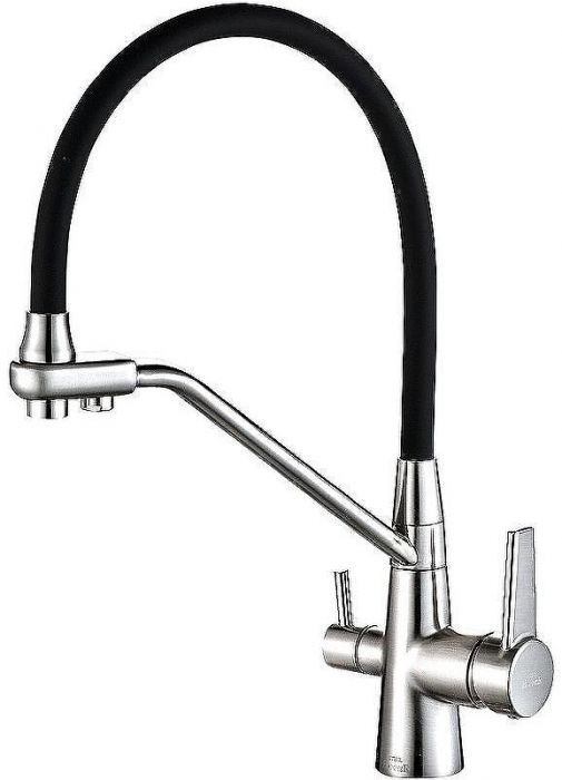 Смеситель для кухни ZorG Steel Hammer SH 903-6 CR Хром Черный