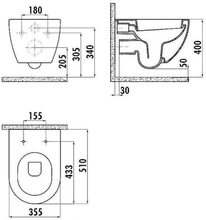 Унитаз биде Creavit Free FE320-00MB00E-0000 подвесной Белый матовый без сиденья