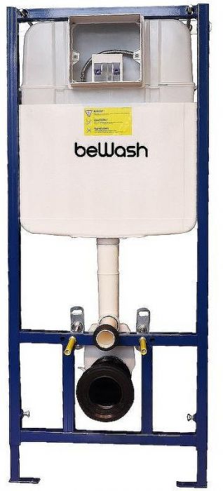 Инсталляция beWash BW74 K500RZVP0400MKK00000 для унитаза с клавишей смыва Хром матовый