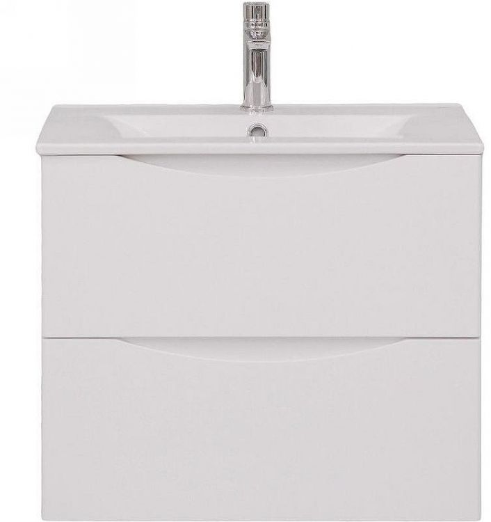 Тумба с раковиной Bond Wave 60 T01600-S05W подвесная Белая глянцевая