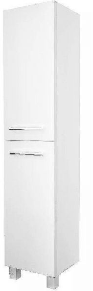 Шкаф пенал 1MarKa Соната 35 R У23259 с бельевой корзиной Белый глянцевый