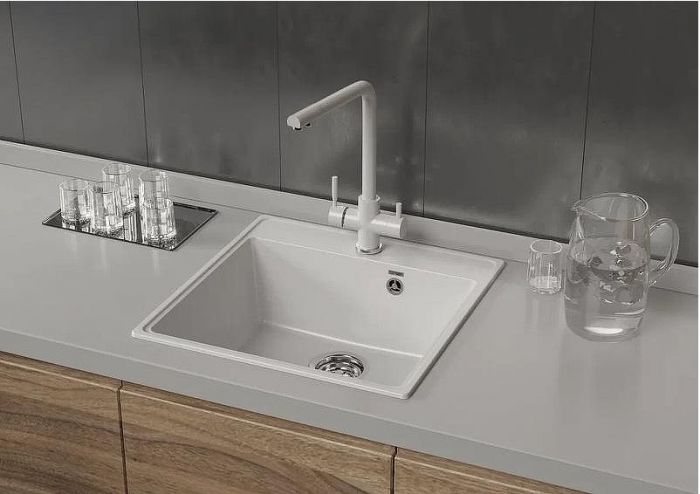 Смеситель для кухни Ulgran Quartz UQ-016-04 Платина