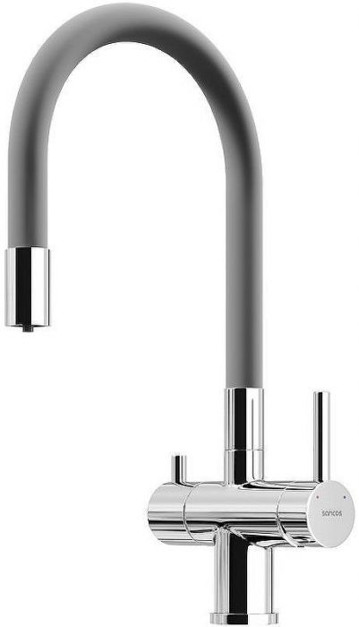 Смеситель для кухни Sancos Lucia SC4004CH Хром Серый