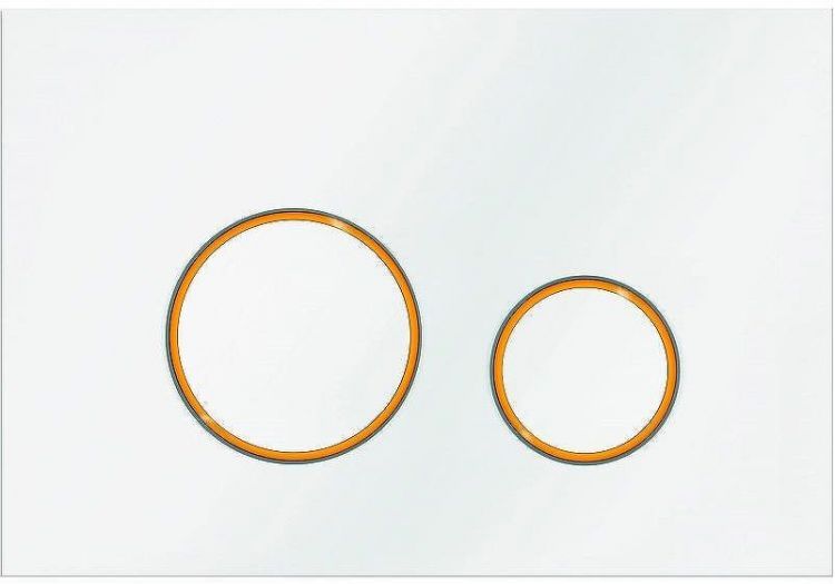 Клавиша смыва KK POL M11 V3 SPP/041/0/K Белая Золото глянцевое