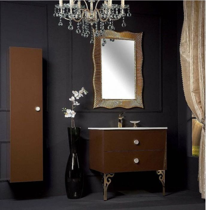 Шкаф пенал Boheme Armadi Art NeoArt 35 834-DB подвесной Dark Brown