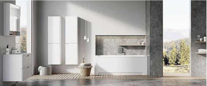 Шкаф пенал Ravak SB Classic II 40 R X000001475 подвесной Белый Серый