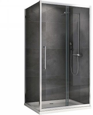 Душевой уголок Abber Schwarzer Diamant 110x60 AG30110H-S60 профиль Хром стекло прозрачное