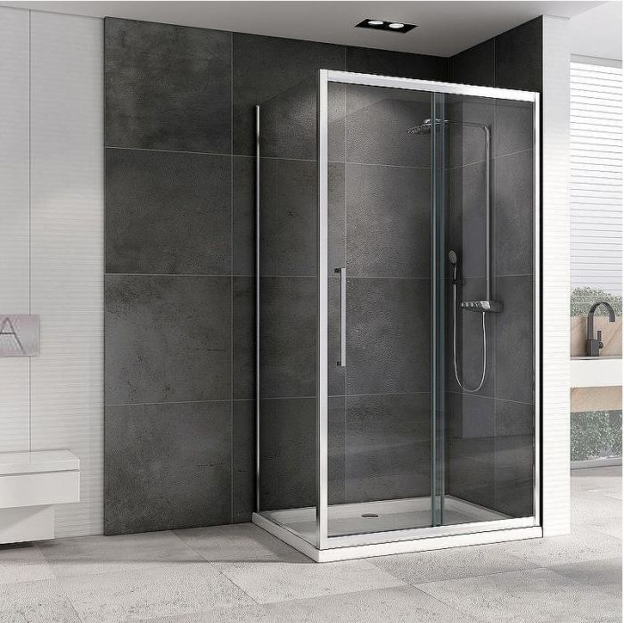 Душевой уголок Abber Schwarzer Diamant 110x60 AG30110H-S60 профиль Хром стекло прозрачное