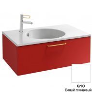 Тумба для комплекта 80 см Jacob Delafon Odeon Rive Gauche EB2515-R5-G1C белый бриллиант, ручки хром Тумба для комплекта 80 см Jacob Delafon Odeon Rive Gauche EB2515-R5-G1C белый бриллиант, ручки хром