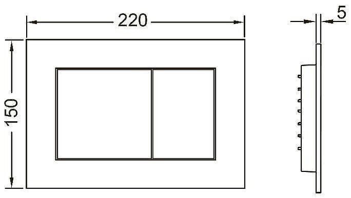 Комплект унитаза AQUAme AQM2002 с инсталляцией Tece Profil 9400412 с сиденьем Микролифт и клавишей смыва Хром глянцевый