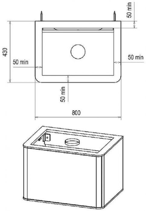 Комплект мебели для ванной STWORKI Ноттвиль 80 414410 подвесной Дуб верона